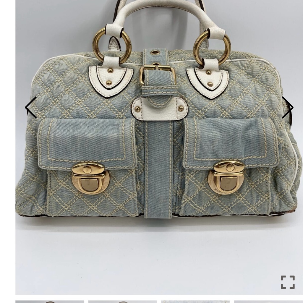 Marc Jacob’s Venetia Quilted Blue And White Satchel